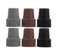 PRETYZOOM 6pcs Anti-Slip Rubber Crutch Tips Replacement Ends for Canes and Crutches with 19mm Diameter Hole, Noise Reduction and Enhanced Grip for Indoor and Outdoor Use