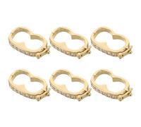 PRETYZOOM 6pcs DIY Jewelry Accessories Clasp Rhinestone Connector Bail for Necklace Making Jewelry Findings Supplies