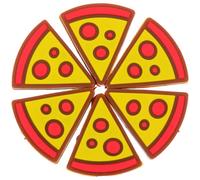 PRETYZOOM 6PCS Food-Grade Silicone Tennis Shock Absorbers Vibration Dampeners Racket Dampers for Tennis Accessories Shock Absorbing Pizza Shape for Rackets