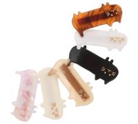 PRETYZOOM 6pcs Funny Cat Hair Clips Cute Animal Shaped Acetic Acid Barrettes Secure Side Bangs to Keep Hairstyle Neat for Casual Outings and School Random Color