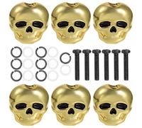 PRETYZOOM 6pcs Golden Guitar Tuning Keys for Electric and Folk Guitars, Sturdy Metal and Plastic Tuning Pegs to Sound of Strings, Portable Design for Easy Replacement