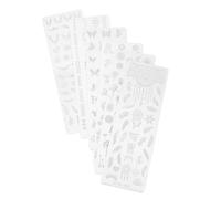 PRETYZOOM 6pcs Metal Nail Stamping Plates Kit with Vintage Floral and Insect Patterns Assorted Colours for DIY Nail Art