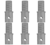 PRETYZOOM 6pcs Metal Threaded Pole Connectors for 22mm Broom and Mop Handles, American Threaded Adapter Tips for Cleaning Tool Extension and Broom End Repair