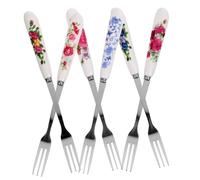PRETYZOOM 6pcs Party Buffet Forks Pastry Fork Cocktail Picks Cocktail Forks Food Pick Fondue Coffee Spoons Dessert Wear-Resistant Fruit Fork Stainless Steel Ice Cream Long Handle