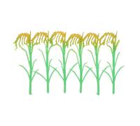 PRETYZOOM 6pcs Realistic Miniature Rice Plant Clusters Plastic Model Agriculture Crops with High Simulation Craftsmanship and Long Time Display for Educational Diorama Supplies and DIY