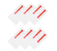 PRETYZOOM 6pcs Red Double Arrow Warning Sticker Decals for Walls and Floors with High Visibility, Universal Compatibility, Made of Sturdy Pp and Synthetic Paper, for Busy Indoor Environments