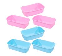 PRETYZOOM 6pcs Small Animal Water Bowls Hanging Bowls with Smooth Surface Pp Material for Hamster Cage Feeding Small Pets by Pet Owners