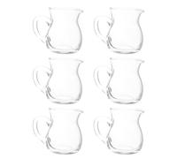 PRETYZOOM 6pcs Transparent Glass Creamer Jug Mini Milk Pitcher for Coffee Tea Small Syrup Dispenser for Home Office for Precise Pouring Versatile Liquid Storage