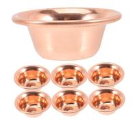 PRETYZOOM 7pcs Tibetan Buddhist Ritual Bowl Incense Burner Bowl Carved Hands Plate Holy Water Meditation Decor Yoga Accessories