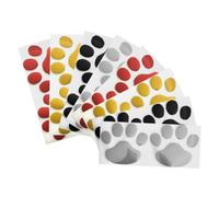PRETYZOOM 8 Pairs Dog Paw Print Car Decals Weatherproof PVC Stickers for Scratch Coverage Vehicle Decoration in Red Silver Gold Black for Cars Trucks Motorcycles