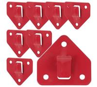 PRETYZOOM 8 Pcs Heavy Duty Fire Extinguisher Mounting Hooks with Unique Shape and Special Design, Red Fire Extinguisher Home Wall Mount Bracket for Garage and Cabinet Use