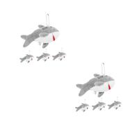 PRETYZOOM 8 PCS Plush Shark Keychain Cute Mini Stuffed Animal Doll Backpack Pendant Charm Lightweight Travel-friendly Cartoon Design for Adults Party Favor gift for for for for for for
