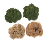 PRETYZOOM 80G Artificial Grass Tufts Set, Miniature Static Modelling Grass 8Mm in Spring Green, Autumn Yellow, Winter Brown for Train Diorama, Railroad Scenery, Fairy Garden