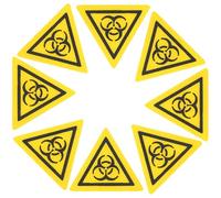 PRETYZOOM 8pcs Biological Hazard Warning Stickers Material Safety Decals for Laboratory Biosafety Risk Marking Security Signs for Infection Prevention