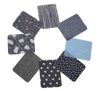 PRETYZOOM 8pcs DIY Craft Patches Sewing Applique Rectangular Iron on Patches Floral Design Vintage Style Bright Colors Easy to Wash for Clothes DIY Craft Making