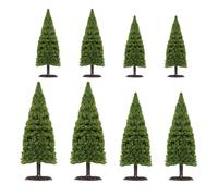 PRETYZOOM 8Pcs DIY Miniature Pine Model Trees for Scenery Architecture, Military Green Micro Model Trees Set (10Cm, 9Cm, 7Cm, 5.5Cm) for Craft Projects and Landscape Decoration