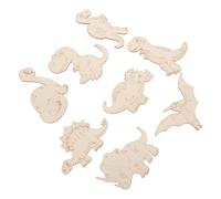 PRETYZOOM 8pcs DIY Wooden Dinosaur Craft, Hand-Painted Dinosaur Design Wood Chips, Creative and Decorative Wooden Slices for Arts and Crafts, for DIY Handicrafts and Painting Activities