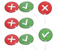 PRETYZOOM 8Pcs Double-Sided Classroom Voting Paddles with Correct and Incorrect Signs, Handheld Student Answer Boards for Interactive Teaching and Classroom Management