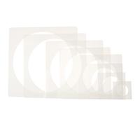 PRETYZOOM 8pcs Drawing Templates Stencils Creative Circle Shape White Pet No Odour Long Serving Life Wall Art Decoration for Female Friends Valentine's Day Christmas