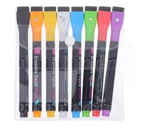 PRETYZOOM 8pcs Dry Erase Whiteboard Marker Pens with Eraser Cap, Magnetic Thin Tip Markers for Meetings and Home Use, Assorted Colours, Easy Erase and Versatile Applications