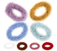 PRETYZOOM 8pcs Plush Mini Hair Ties for Soft Elastic Bands in Candy Colors Girl Hair Accessories for Ponytail Holders Comfortable and Stretchy Elastics