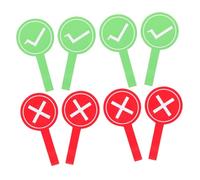 PRETYZOOM 8pcs Reusable Classroom Voting Paddles Yes No Flip Boards for True False Games Red Green Handheld Answer Boards for Teacher Student Interaction and Quick Decision Making