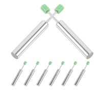 PRETYZOOM 8pcs Soft-Close Trash Can Dampers Steel and Plastic Slow Closing Mechanism with Green Hydraulic Shock Absorbers for Kitchen Wastebaskets and Garbage Bin Lid Replacement