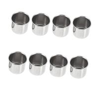 PRETYZOOM 8pcs Stainless Steel Medicine Measuring Cups Graduated Scale Thickened Design for Accurate Liquid Measurement Hospitals and Laboratories