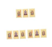 PRETYZOOM 9 pcs Year Horse Tai Sui Card Metal Feng Shui Amulet with Li for Zodiac Protection Success Wealth Blessing Charm Portable Luck Pendant
