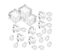 PRETYZOOM 96pcs Acrylic Ice Cubes Fake Ice Cube Crushed Rocks Combination for Photography Props for Decoration