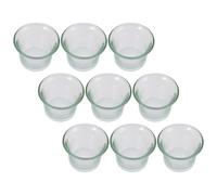 PRETYZOOM 9pcs Glass Hummingbird Feeder Bowl for Outdoors, Versatile Feeding Solution with Easy Maintenance, Hanging Bird Feeder Cup Replacement Suitable for Patio and Garden