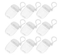 PRETYZOOM 9pcs Refillable Hand Sub Bottles with Flip Cap Keychain Small Travel Containers Leakproof Plastic for Shampoo Lotion Toiletries Home and Outdoor Use
