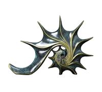 PRETYZOOM Abstract Conch Shape Resin Ornament for Desktop Decoration with Vivid and Delicate Design, Blue Sculpture Suitable for Home, Office, and Bar Counter Decoration