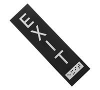 PRETYZOOM Acrylic Adhesive Exit Sign 18x5cm Black Vertical Indoor Office Door Safety Sign with Mounting Strips for Business Emergency Exit