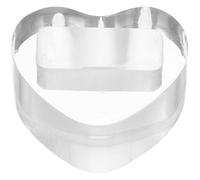 PRETYZOOM Acrylic Kazoo Display Holder Heart Shape Small Display Stand Smooth Surface Fine Grinding Process for Table and Showcase Use