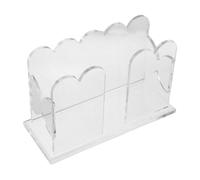 PRETYZOOM Acrylic Napkin Holder for Tables, Scalloped Vertical Tissue Box with Smooth Surface, Effortless Cleaning and Hygienic Design, for Cafés and Homes