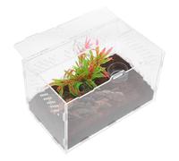 PRETYZOOM Acrylic Reptile Enclosure Box for Praying Mantises and Geckos, Not Easily Broken and Easy to Wash, Suitable for Frog Tank or Small Reptile Habitat