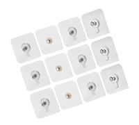 PRETYZOOM Adhesive Wall Hooks Picture Frame Hooks 12pcs Set 9.5mm 8mm 6.8mm 6mm for Home Decoration and Wall Storage