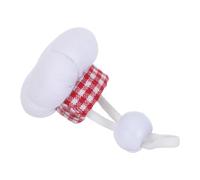 PRETYZOOM Adjustable Hamster Chef Hat Soft Pet Costume Cap for Guinea Pigs Rabbits Bearded Dragons Red Checkered Pet Hat for Halloween Party Photos