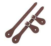 PRETYZOOM Adjustable Leather Spur Straps for Cowboy Boots 2Pcs Sturdy PU Material Outdoor Equestrian Riding Training Gear for Men and Women
