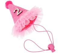 PRETYZOOM Adjustable Pink Decorative Hat for Bearded Dragon and Gecko, Soft Cloth and Material, Lightweight Pet Costume for Holiday and Party Photo Prop
