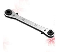 PRETYZOOM Adjustable Ratchet Spanner Wrench for Car Repairing and Refrigeration Systems, Double Head Reversible Design, Steel Construction, Suitable for Compressors with Access Valves