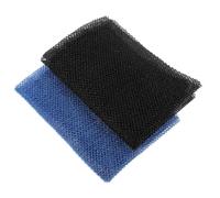 PRETYZOOM African Bath Net Exfoliating Sponge 2Pcs Set, Long Body Scrubber Mesh for Neck and Shoulder Cleansing, Practical Shower Back Scrubber Blue and Black