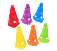 PRETYZOOM Agility Training Cones 6 Pcs, 23Cm Plastic Football and Soccer Field Markers with Holes for Dog Coaching and Outdoor Sports