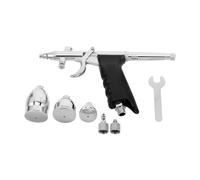 PRETYZOOM Airbrush Kit for Model Painting 0.5mm Precision Spray Gun Set with Fluid Cup, Handcraft and Makeup Art Airbrush for Cake Decorating and Photo Retouching, Silver Color