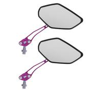 PRETYZOOM Aluminum Alloy Motorcycle Rearview Mirrors Adjustable Wide-angle Glass for Scooter and Electric Motorbike Replacement Lightweight Safety Enhancing