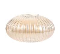 PRETYZOOM Amber Ribbed Glass Pendant Light Shade 250x150mm Round Globe Lampshade Replacement for Ceiling Fan, Chandelier and Wall Sconce Lighting Fixtures