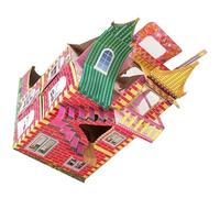 PRETYZOOM Ancestor Paper Villa Paper House Model 60Cm Folded for Traditional Sacrifice and Ancestor Worship