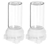 PRETYZOOM Ant Water Feeder 2-Pack Transparent Plastic Small Cups 2.36X1.26X1.26In Durable Ant Feeding Containers for Colony Watering and Nest Care