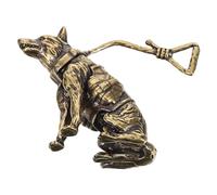 PRETYZOOM Antique Brass German Shepherd Figurine Lifelike Dog Statue for Home Office Decor Small Sculpture for Desk Shelf